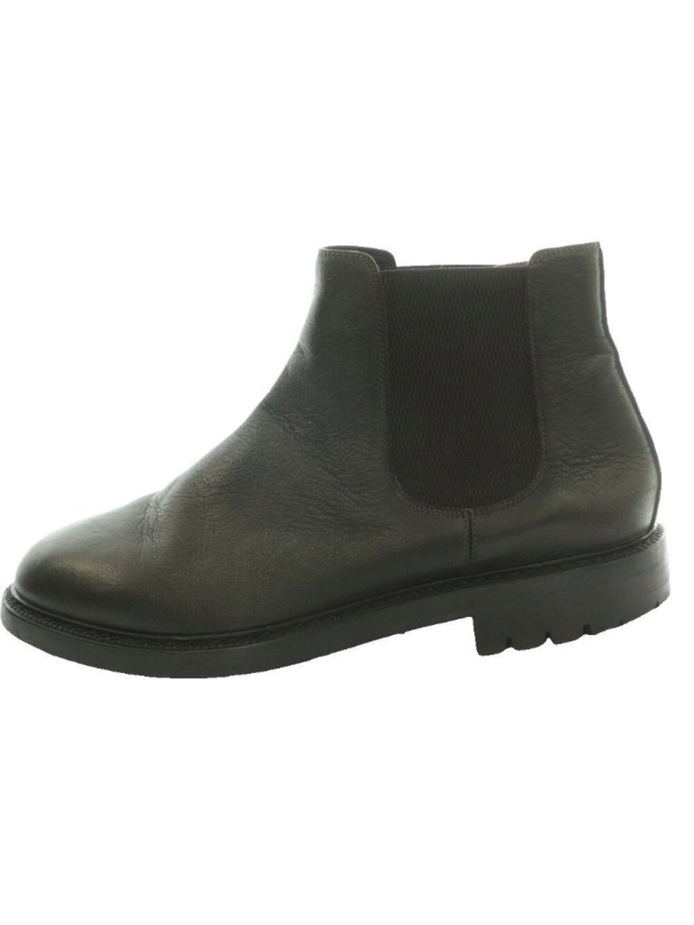 Dolce & Gabbana Side Gore Boots Short Tank Sole Low Heels Leather Brown SS 8